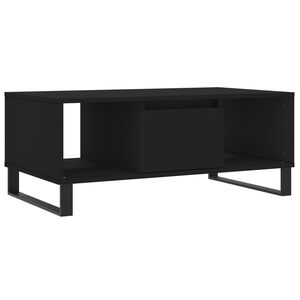 vidaXL Coffee Table Black 90x50x36,5 cm Engineered Wood