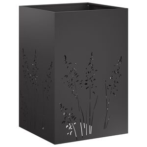 vidaXL Garden Planter Black 50 x 50 x 75 cm Cold-rolled Steel