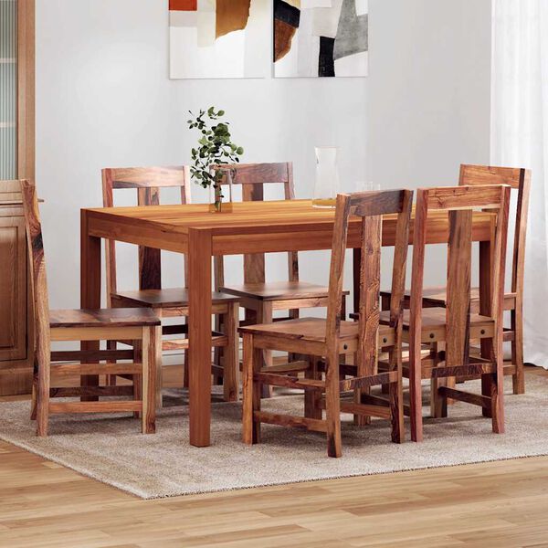 vidaXL Dining Chairs 6 pcs Solid Wood