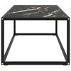 vidaXL Coffee Table Black with Black Marble Glass 100x50x35 cm
