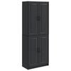 vidaXL Cabinet Set 2 pcs Black Engineered Wood