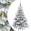 vidaXL Artificial Christmas Tree with 150 LEDs Green 120 cm PE and PVC