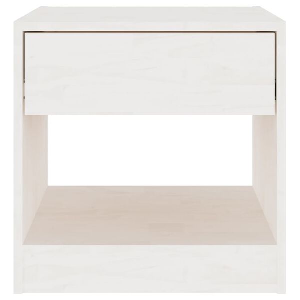 vidaXL Bedside Cabinet White 40x31x40 cm Solid Pinewood