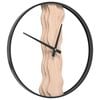 vidaXL Wall Clock Brown Ø35 cm Iron and Oak Wood