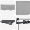 vidaXL Retractable Awning Manual Light grey 300 x 250 cm Fabric