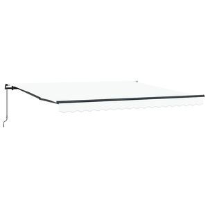 vidaXL Retractable Awning White 400 x 350 cm Polyester and Aluminium