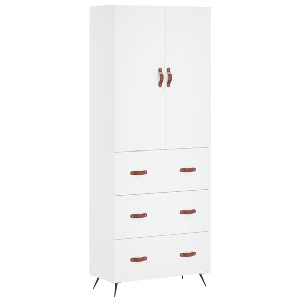 vidaXL Highboard White 69.5x34x180 cm Engineered Wood