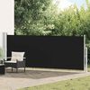 vidaXL Patio Retractable Side Awning 140x500 cm Black