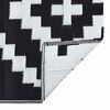 vidaXL Outdoor Rug ARAKIL White and black 300 x 400 cm PP