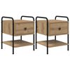 vidaXL Bedside Cabinet 2 pcs Artisan Oak 35 x 36.5 x 47 cm