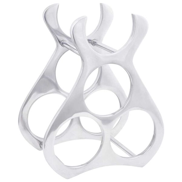 vidaXL Wine Rack Silver 23 x 14 x 28 cm Aluminium