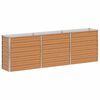 vidaXL Garden Raised Bed Light Brown 240 x 40 x 77 cm Galvanised Steel