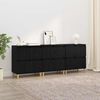 vidaXL Sideboards 3 pcs Black Oak 60 x 35 x 70 cm Engineered Wood