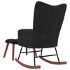 vidaXL Rocking Chair with Footstool 2 pcs Black Velvet