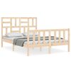 vidaXL Bed Frame without Mattress Double Solid Wood Pine