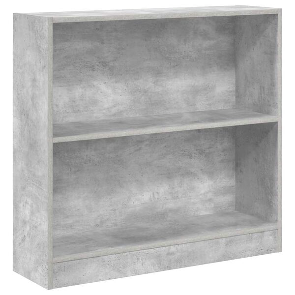 vidaXL Bookshelf Concrete Grey 80x24x75 cm Engineered Wood