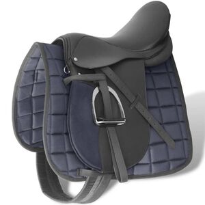 vidaXL Saddle | Black | Leather | 16&rdquo; | Durable | Saddle | Other | Traditional