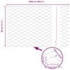 vidaXL Fence Post Silver 25 x 0.8 m (50 mm mesh) Steel