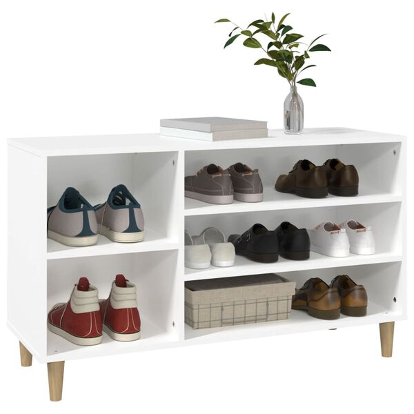 vidaXL Shoe Cabinet White 102x36x60 cm Engineered Wood