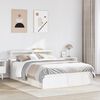 vidaXL Bed Frame with Headboard White 120x200 cm Solid Wood Pine