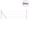 vidaXL Fence with Post Silver 0.6 x 50 m Steel