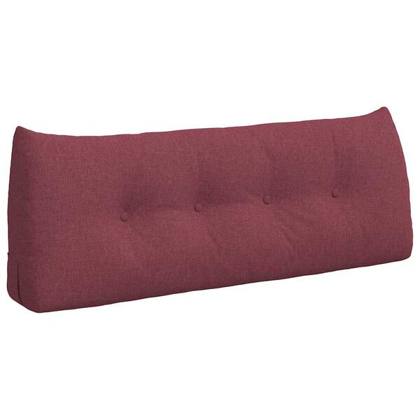 vidaXL Back Pillow Wine Red 120 x 24 x 50 cm Fabric