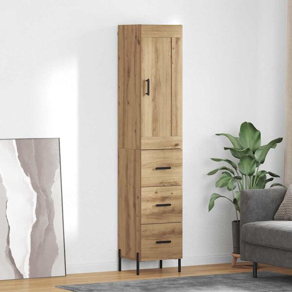 vidaXL Highboard Artisan Oak 34.5 x 34 x 180 cm Engineered Wood