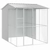 vidaXL Bird Cage with Storage Grey 215 x 310 x 247 cm Galvanised Steel
