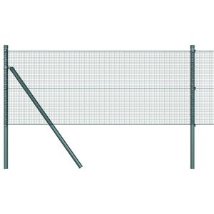 vidaXL Welded Wire Fence Ground Fix 10 x 0.4 m PVC-Coated Steel Green