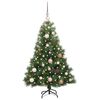 vidaXL Artificial Christmas Tree with 150 LEDs Green 120 cm PE and PVC
