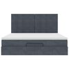 vidaXL Ottoman Bed with Mattresses Dark Grey 180x200cm Velvet