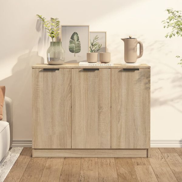 vidaXL Sideboard Sonoma Oak 90.5x30x70 cm Engineered Wood