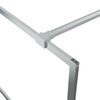 vidaXL Walk-in Shower Wall Silver 140x195 cm Clear ESG Glass
