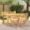 vidaXL Folding Chair 4 pcs White 49 x 57.5 x 92cm Solid Acacia wood