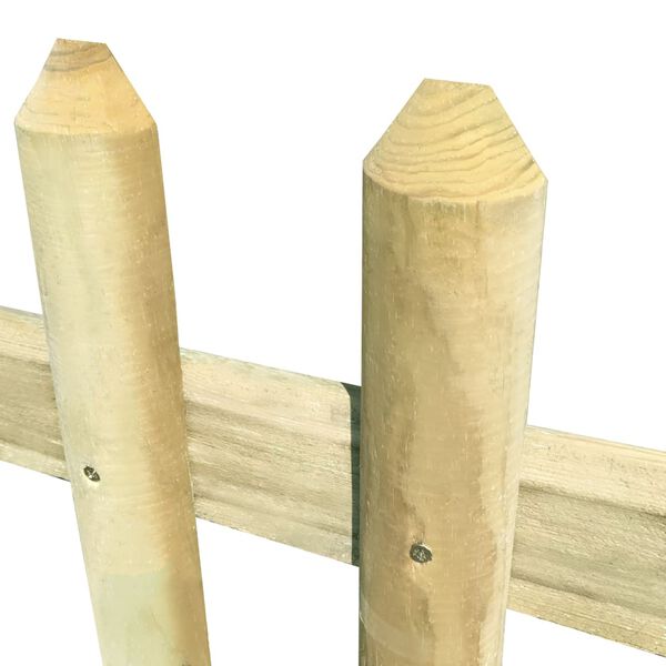 vidaXL Picket Fence Impregnated Pinewood 5.1 m 80 cm 5/7cm