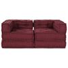 vidaXL Modular Sofa 2 pcs Maroon 140 x 70 x 56 cm Fabric