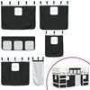 vidaXL Kids' Loft Bed with Curtains without Mattress White&Black 80x200cm