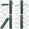 vidaXL Fence Post Grey 100 x 1.2 m (50 mm mesh) Steel and PVC