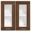 vidaXL Hanging Glass Cabinet Lyon Brown Oak 60x31x60 cm Engineered Wood