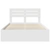 vidaXL Bed Frame with Headboard White 150 x 200 cm Solid Pine Wood