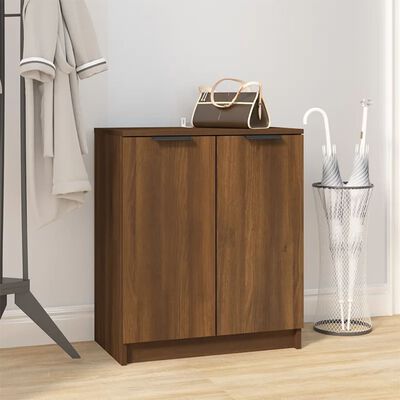 vidaXL Shoe Cabinet Brown Oak 59x35x70 cm Engineered Wood