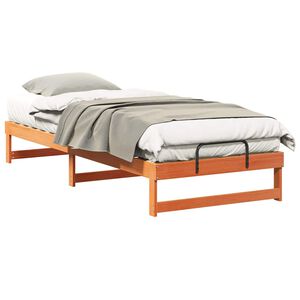 vidaXL Bed Frame Brown 80 x 220 cm Solid Pine Wood