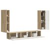 vidaXL TV Cabinet Set Wall-mounted 4 pcs Sonoma Oak Engineered Wood