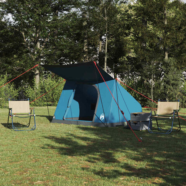 vidaXL Camping Tent with Roof Blue 223 x 163 x 130 cm Taffeta
