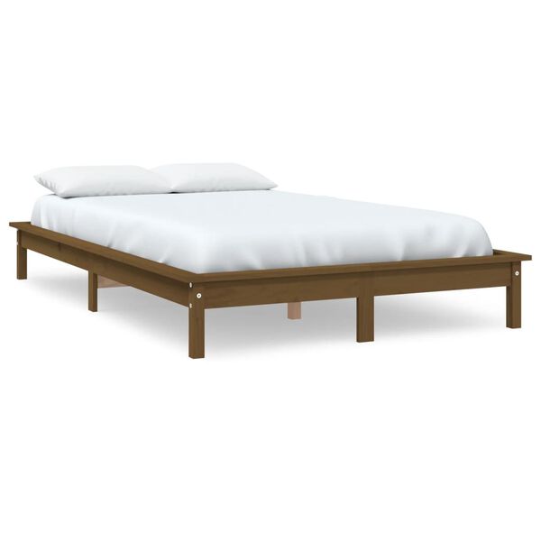 vidaXL Bed Frame without Mattress Honey Brown 160x200 cm Solid Wood