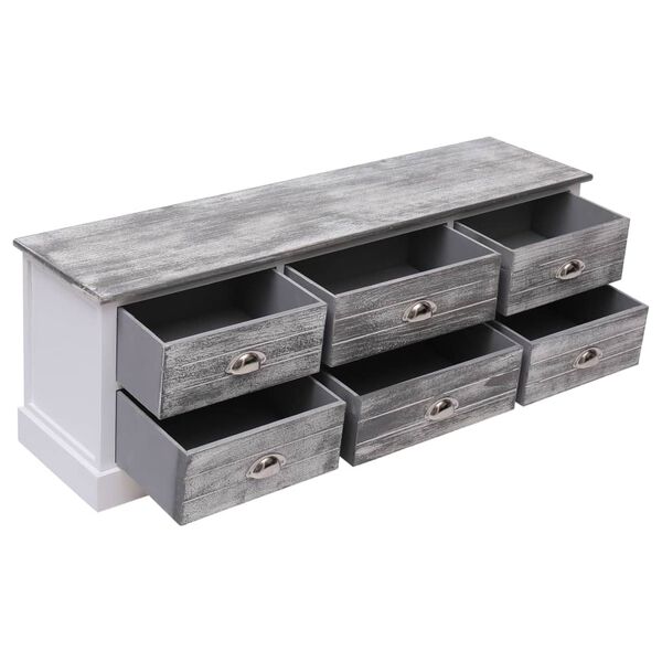 vidaXL Hall Bench Grey 115x30x40 cm Wood