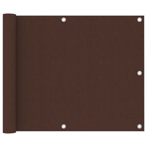 vidaXL Balcony Screen Brown 75x300 cm Oxford Fabric