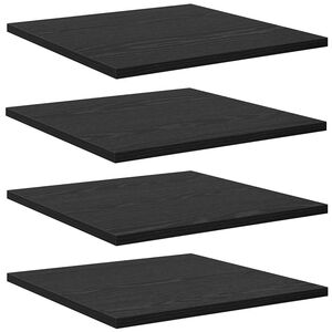 vidaXL Bookshelf Board 4 pcs Black 40 x 40 x 1.5 cm Engineered Wood
