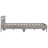 vidaXL Bed Frame with LED without Mattress Grey Sonoma 140x190 cm