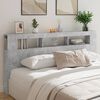 vidaXL LED Headboard Concrete Grey 200 cm Engineered Wood